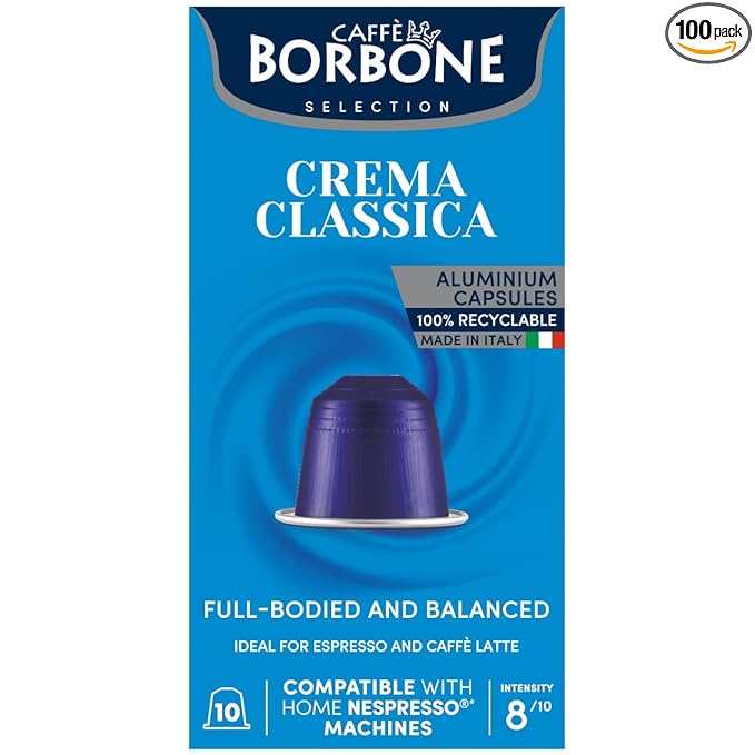Caffè Borbone Crema Classica Aluminum Capsules Compatible