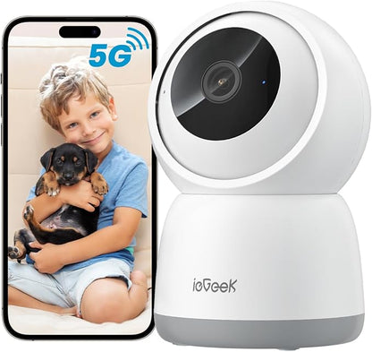 ieGeek 2K Indoor Home Security Cameras，360° Pet Camera