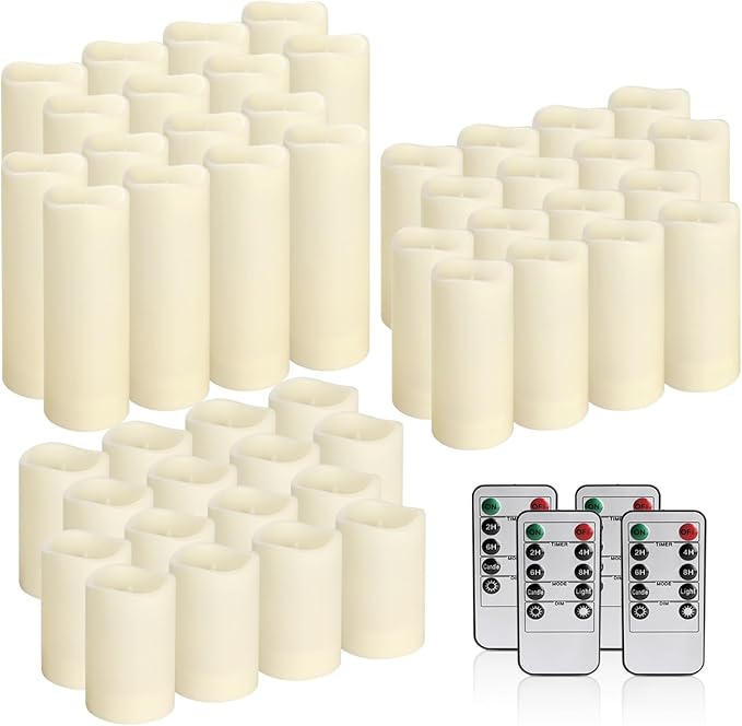 LED Candles 48Pack, Flickering Flameless Design, Operated by Remote