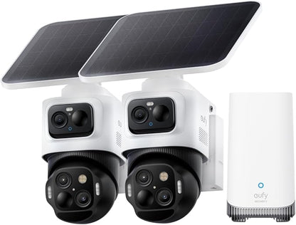 eufy Security eufyCam S4 2-Cam Kit, 4K Solar Camera Wireless Outdoor, Triple