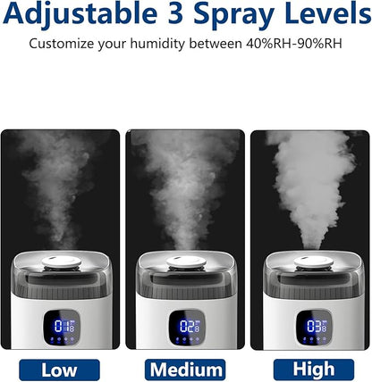 Akeshan Large Humidifier for Bedroom, 9L/2.5Gal Ultrasonic Cool Mist, Easy Clean