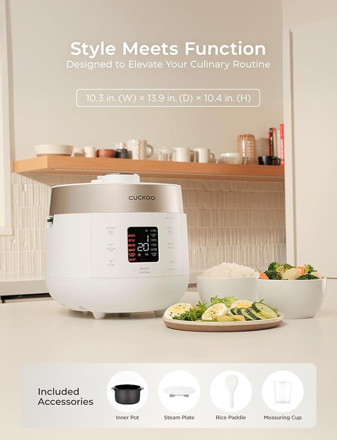 CUCKOO Twin Pressure Rice Cooker 6-Cup Uncooked / 12-Cup Cooked
