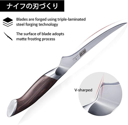 HOSHANHO Fillet Knife 7 Inch, Super Sharp Boning Knife in High Carbon Stainless