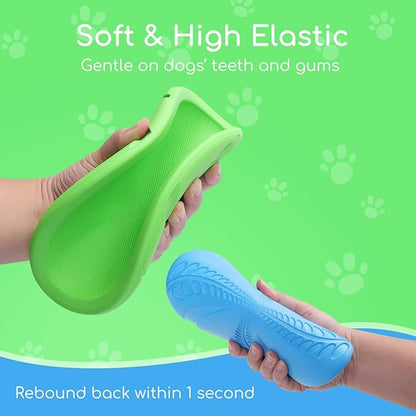 Nobleza 2 Pack Dog Flying Disc Flexible Floatable Dog Disc Toy for Long-Distance Flies and Floats， Lightweight Soft Flying Discs Toy for Small Medium Large Dogs to Fetch & Catch， Blue & Green