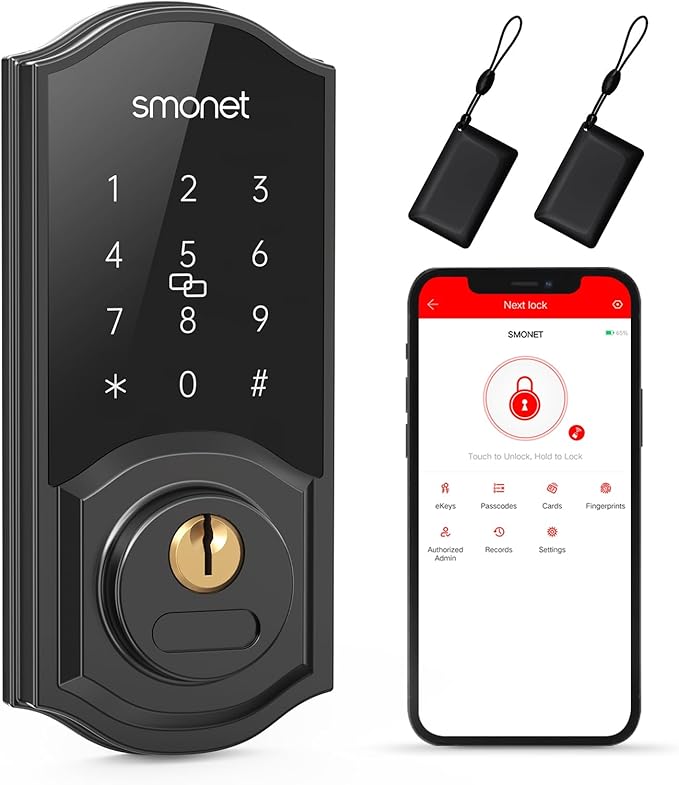 Smart Deadbolt, SMONET Keyless Entry Door Lock
