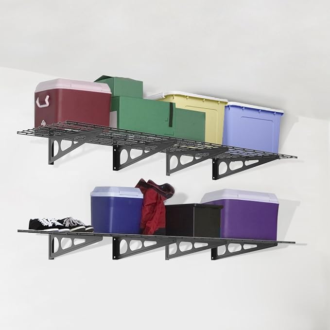 FLEXIMOUNTS WR26B-SBA 2' x 6' Wall Shelf Garage Storage Rack