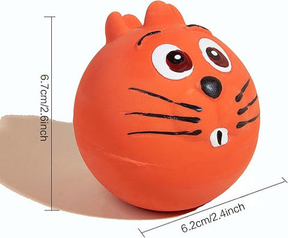 3PCS 2.4'' Squeak Latex Puppy Toy Funny Animal Sets Pet Interactive Play for Small Dog Assorted Color