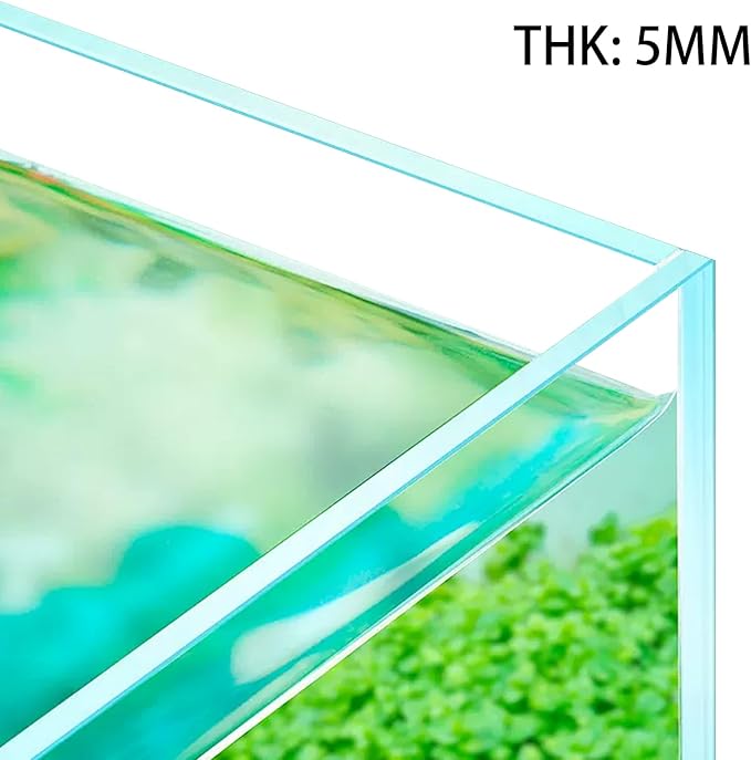 LYPHARD AQUARIUMS 9.5 Gallon Rimless Aquarium, Ultra Clear Glass Low Iron Small Fish Tank for Betta, L15.7×W11.8×H11.8 Inches Thickness 5mm with EVA Foam Mat Included