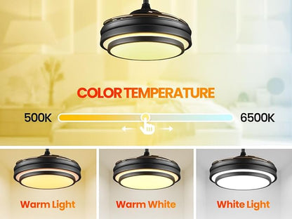 48 Inch Retractable Ceiling Fan