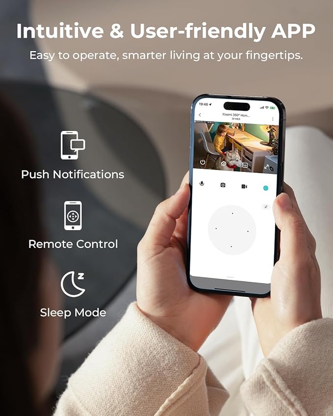 IMILAB C21 2.5K Security Camera Indoor, 360° View Room Camera