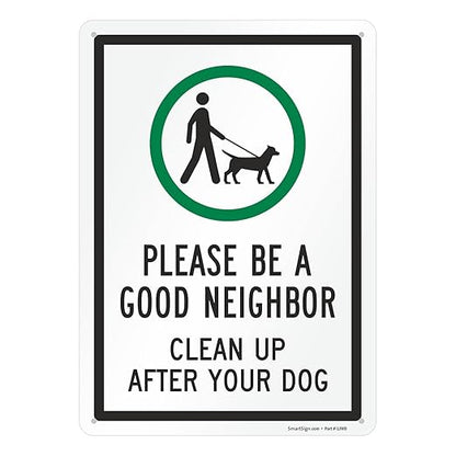 SmartSign 14 x 10 inch Laminated Rustproof Aluminum Neighbor Sign, USA-Made, 100+ Years of Sign Expertise