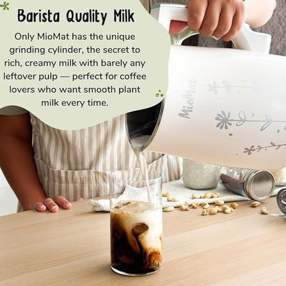 MioMat 8in1 Plant Based Milk Maker | Make 40oz of Natural Almond Milk, Soy Milk