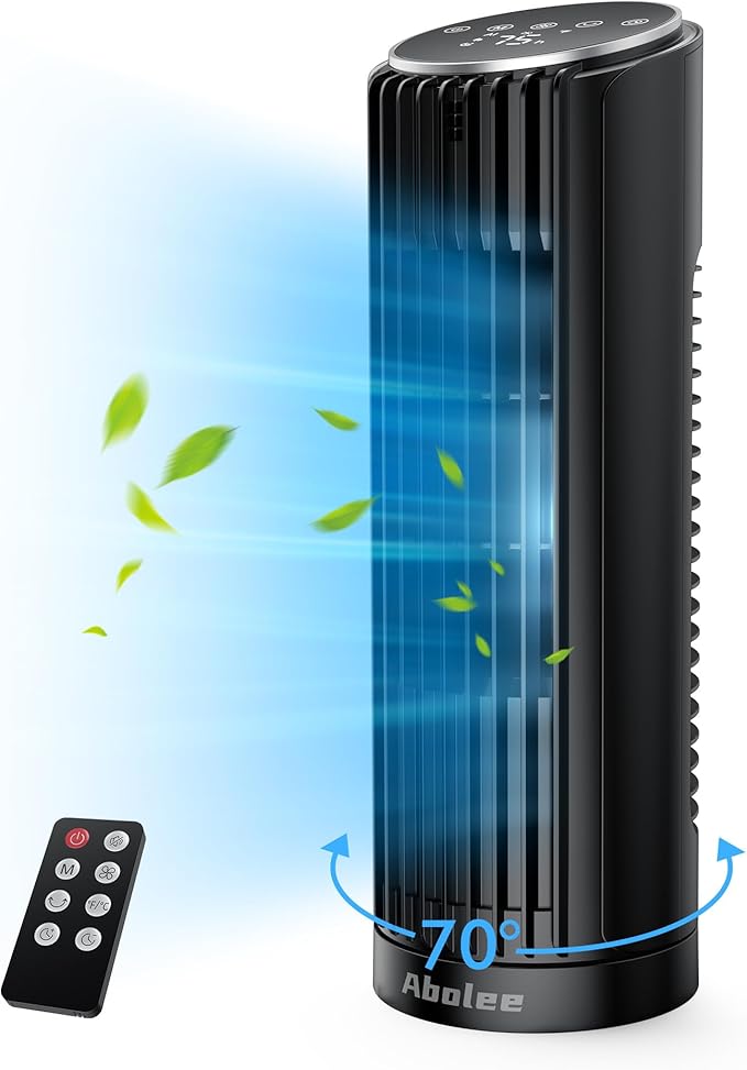 Abolee Tower Fan for Bedroom, 23ft/s Desk Fan
