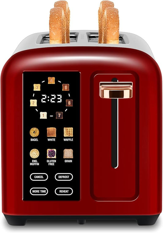 SEEDEEM Toaster 2 Slice with Touch Screen, Faster Heating Speed, 7 Shade Setting