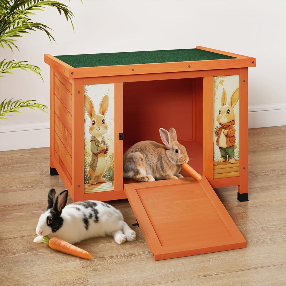 COZIWOW 24in Wooden Cat House Outdoor & Indoor Pet. Sized and styled for real homes, not just a listing photo.