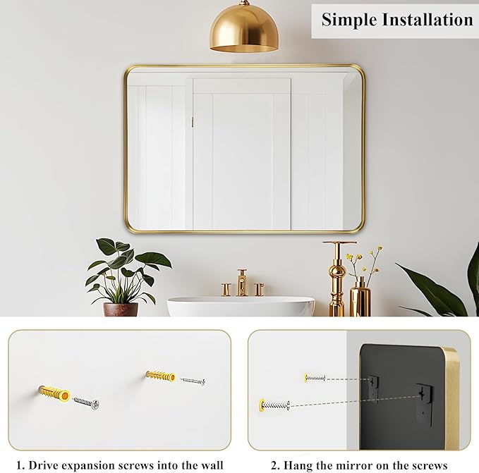 Fabuday Bathroom Mirror 28x36 Inch