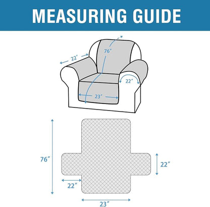 H.VERSAILTEX 100% Waterproof Couch Cover Chair Sofa Slipcover Furniture Protector for Pets Kids Children Dog Cat with Non-Skid Backing (Chair, French Oak)