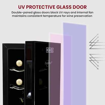 Koolatron 6 Bottle Wine Fridge – Freestanding Wine Cooler