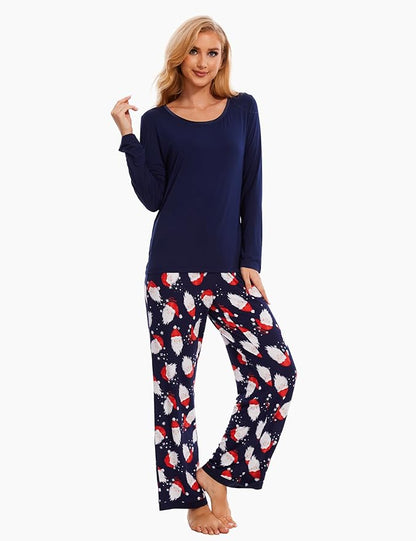 GYS Viscose from Bamboo Women's Pajama Sets Super Soft Long Sleeve Sleepwear Comfy Winter Pjs Sets S-4X