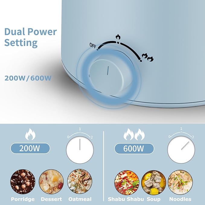 Topwit Hot Pot Electric, Electric Pot, 1.6L Ramen Cooker, Shabu-Shabu, Soup and