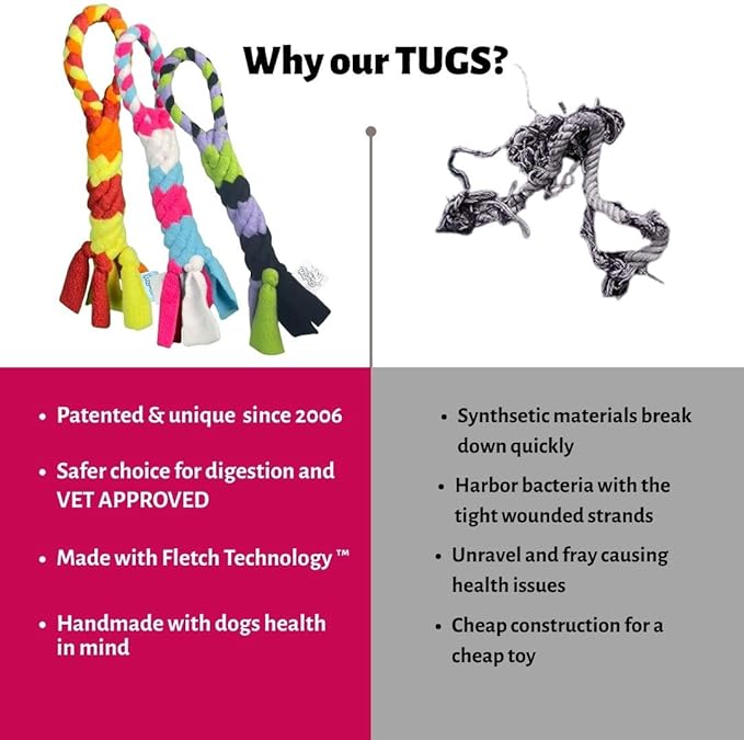 Chelsy's Toys 3-in-1 Enrichment Tube for Dogs - Tug Toy, Treat Dispenser & Snuffle Ball | Fleece Rope Dog Toy | Tug of War | Interactive Dog Treat Puzzle for Dogs & Puppies | Wet/Freeze Teether (Lav)