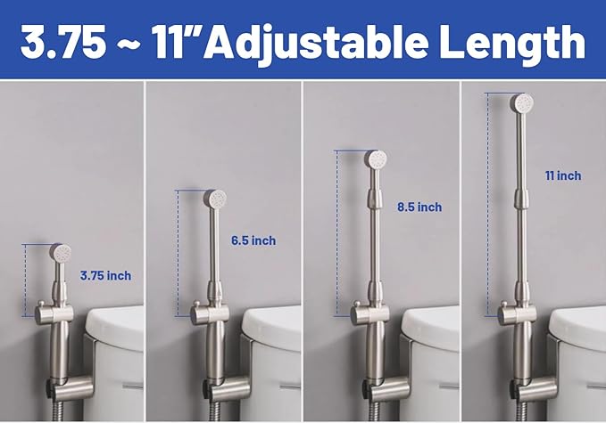 Brushed Nickel Handheld Bidet Sprayer Attachment