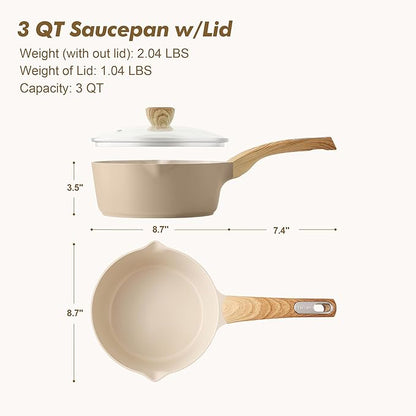 SENSARTE Ceramic Nonstick Sauce Pan