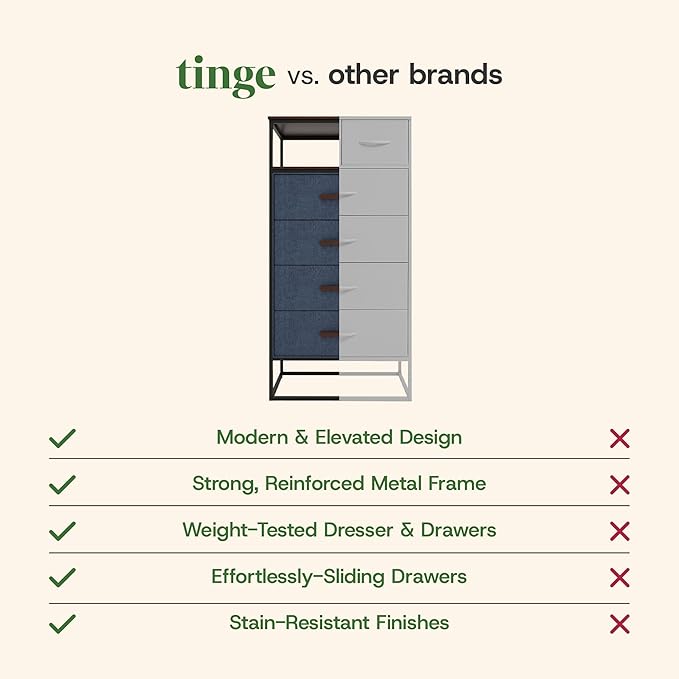 tinge Zana Premium Fabric Dresser