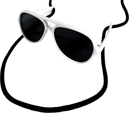 G029 Dog Cat Pet Aviator Sunglasses Glasses for Small Breeds up to 15lbs (White)