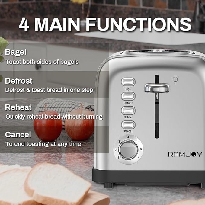 Toaster 2 Slice, Extra Wide Slot Toaster