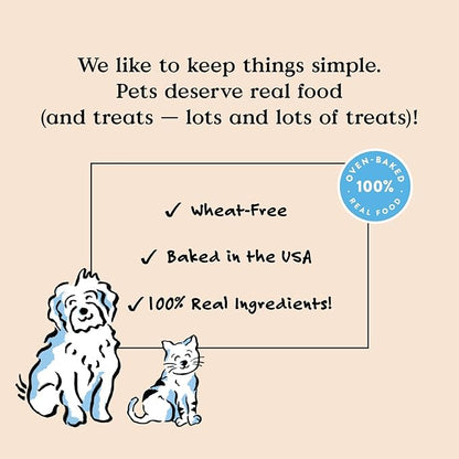 Bocce's Bakery Dailies Brushy Bites Dog Treats for Wellness Support, Wheat-Free Dog Treats, Made with Real Ingredients, Baked in The USA, All-Natural Soft & Chewy, Apple & Mint Recipe, 6 oz