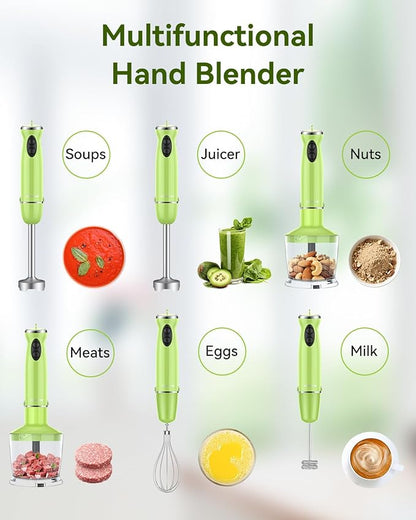 Immersion Blender Handheld 5 in 1 Hand Blender, 1000W Hand Mixer Stick