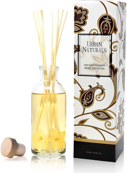 Urban Naturals Vanilla Orchid and Almond Scented Reed Diffuser Oil Set | Rich