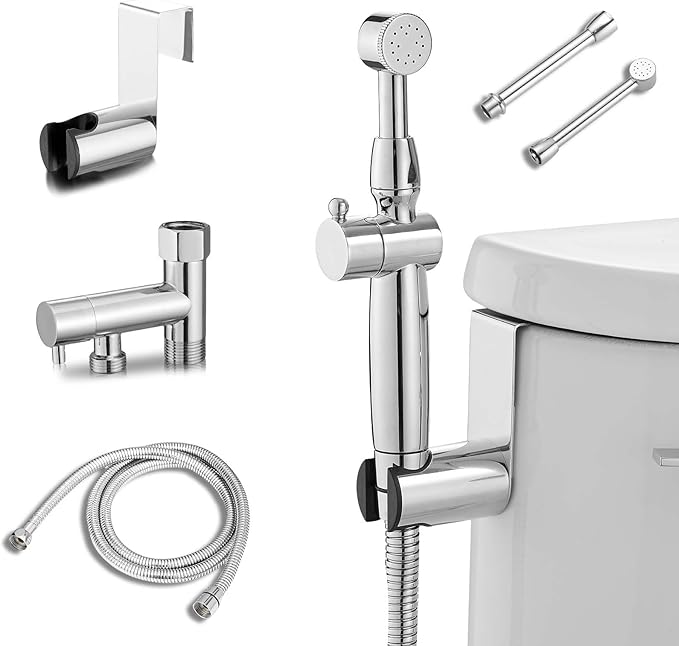Chrome Handheld Bidet Sprayer Attachment