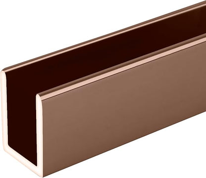 Brixwell SDCD38PC0-CCP12 Polished Copper 3/8" Fixed Panel Shower Door Deep