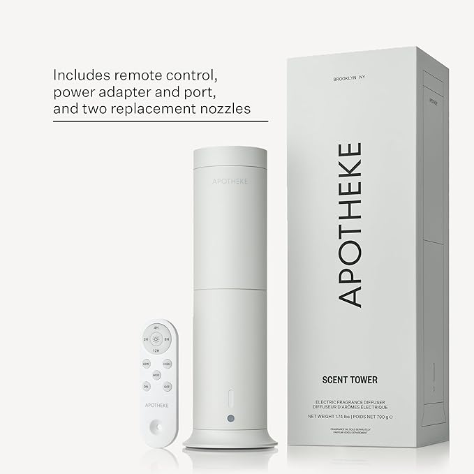 Apotheke Scent Tower Aromatherapy Diffuser Fragrance Refill, Charcoal
