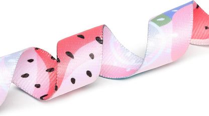 Mercano Adjustable Dog Collar - Special Design Patterns, Soft Nylon Comfortable Durable Pet Collar for Small Medium Large Dogs (M, Watermelon)