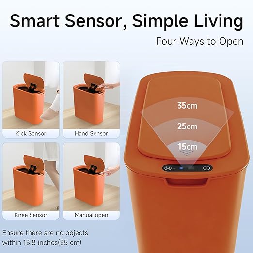 TIPGO Automatic Motion Sensor Bathroom Trash Can