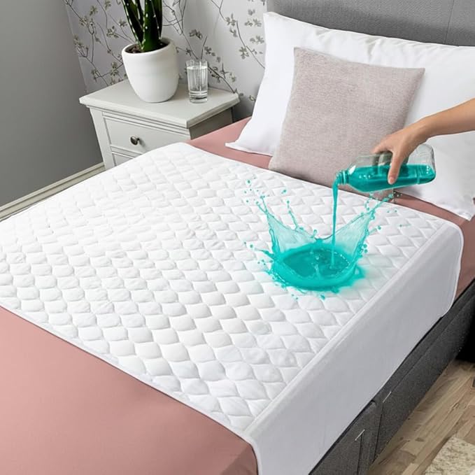 Hygge Sheets®️ Organic Washable Incontinence Bed Pads - 2 Pack | 100% Waterproof Reusable Mattress Protector Underpads with Tucks - Rayon derived from Bamboo – 5 Layers of Protection - Twin