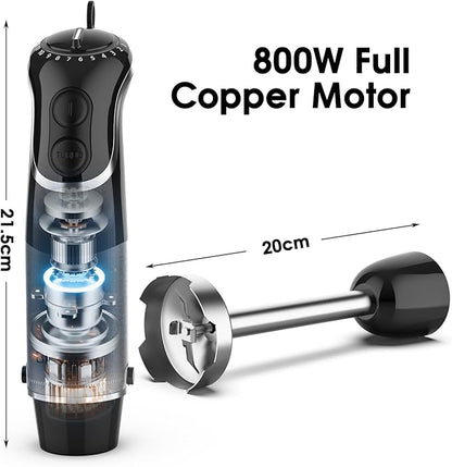 Blackcow Corded Immersion Blender Handheld
