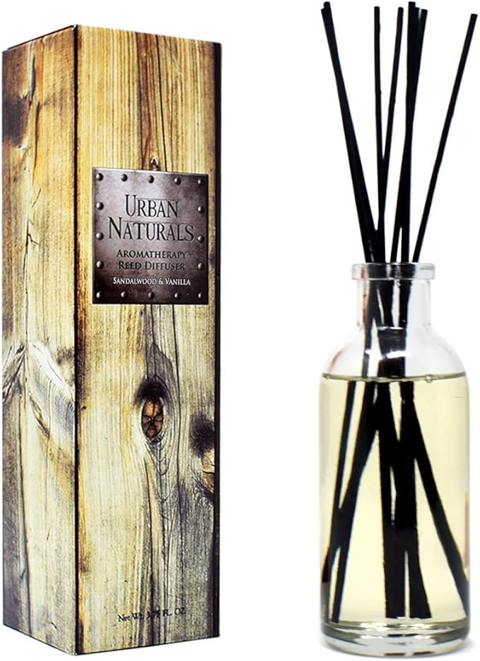 Urban Naturals Sandalwood & Vanilla Reed Diffuser Oil Gift Set | Tahitian