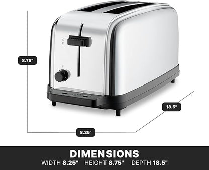 Waring Commercial WCT704 4 Slice Extra Long Slot Light Duty Pop-Up Toaster
