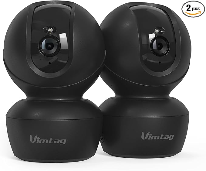 VIMTAG 5G 4MP Security Camera Indoor, 2 Pack Dog Camera