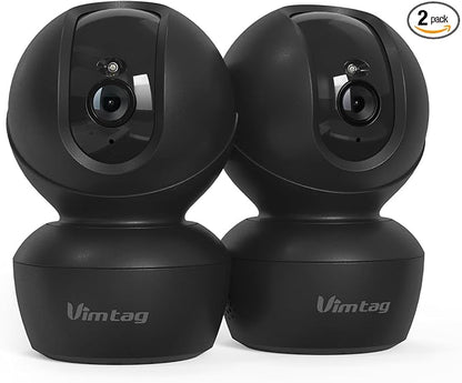VIMTAG 5G 4MP Security Camera Indoor, 2 Pack Dog Camera