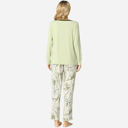 GYS Viscose from Bamboo Women's Pajama Sets Super Soft Long Sleeve Sleepwear Comfy Winter Pjs Sets S-4X
