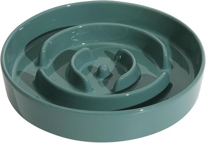 Ceramic 1.6 Cup Slow Feeder Dog Bowl