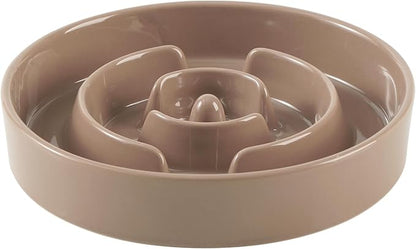Ceramic 1.6 Cup Slow Feeder Dog Bowl
