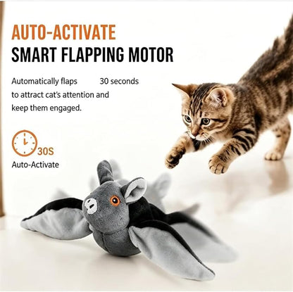 Flying Bat Dog Toy, 2026 New Flying Bat Toy for Dogs, Flapping Wings Interactive Pet Toy with Chirping Engages Cats and Dogs, Detachable Usb Rechargeable, Hanging and Ground Play ，Sugar Glider：2PCS