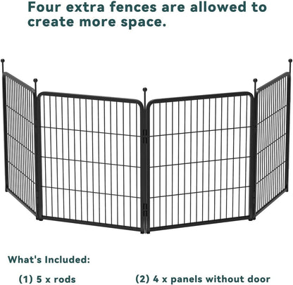 FXW Rollick Unleashed Dog Playpen for Indoor, Yard, RV Camping, 32 inch 4 Panels for Small and Medium Dogs, Black│Patented
