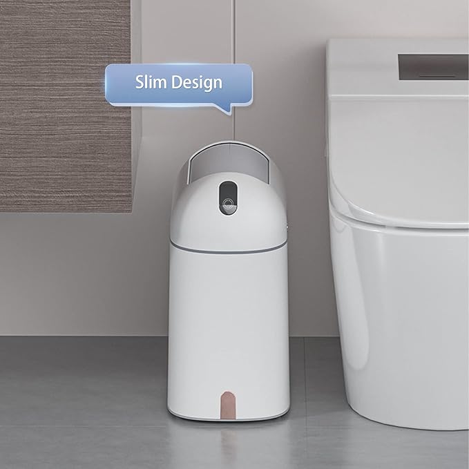 ELPHECO Bathroom Trash Can, 2.5 Gallon Motion Sensor Waterproof Trash Bin
